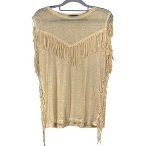 Acrobat Cream Fringe Top
